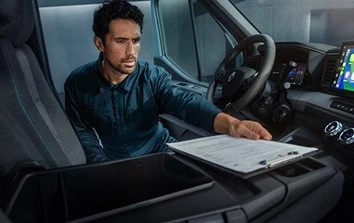 Cabin workspace with 120 V USB ports