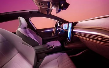 Zero leather ergonomic dashboard inside